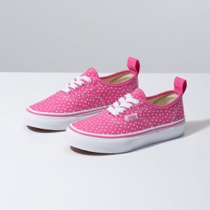 Vans Kiz Çocuk Spor Ayakkabı Hand Drawn Hearts Authentic Elastic Lace Pembe/Beyaz | 80841-897